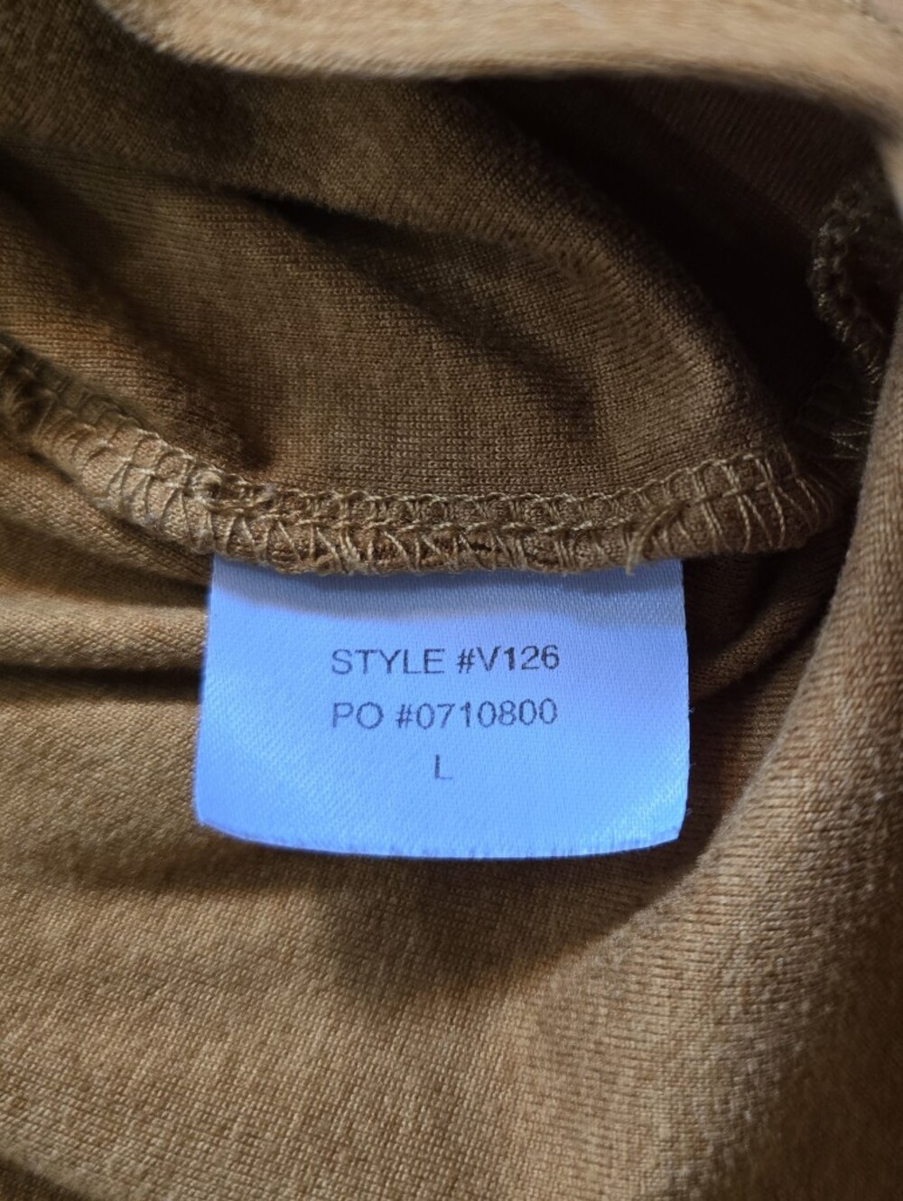 Vuori Men's Strato Tech Tee Autumn Heather Gold Brown Performance Shirt Size L V - Picture 5 of 5